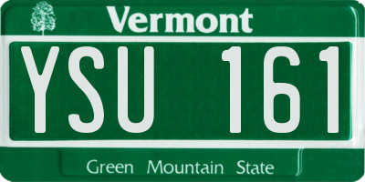 VT license plate YSU161