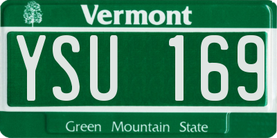 VT license plate YSU169