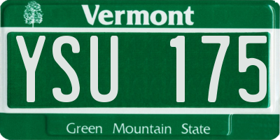VT license plate YSU175