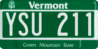 VT license plate YSU211