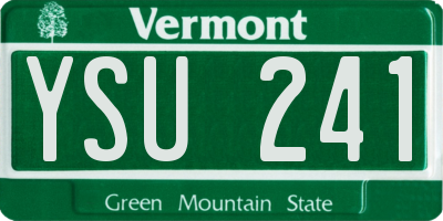 VT license plate YSU241