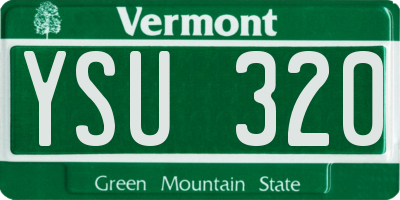 VT license plate YSU320