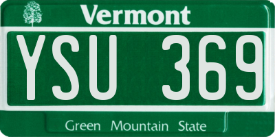 VT license plate YSU369