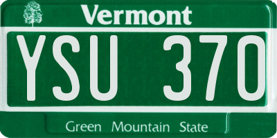 VT license plate YSU370