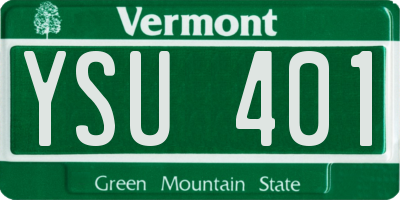 VT license plate YSU401