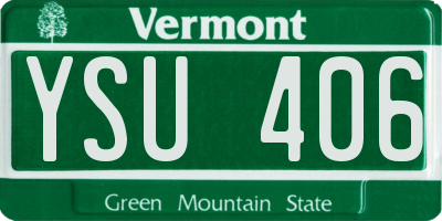 VT license plate YSU406