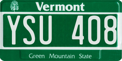 VT license plate YSU408