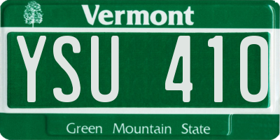 VT license plate YSU410