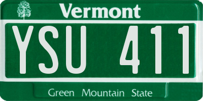 VT license plate YSU411