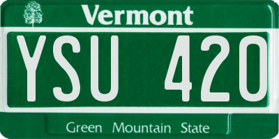 VT license plate YSU420