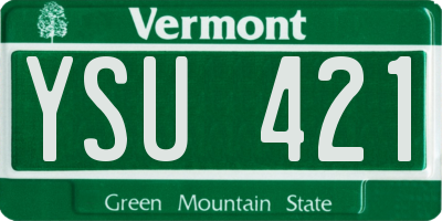 VT license plate YSU421