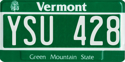 VT license plate YSU428