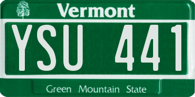 VT license plate YSU441