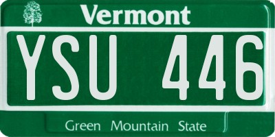 VT license plate YSU446