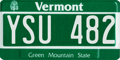 VT license plate YSU482