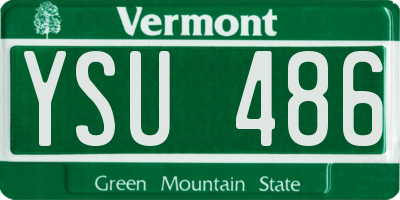 VT license plate YSU486