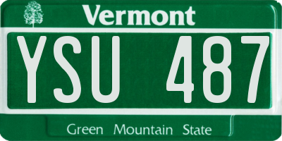 VT license plate YSU487