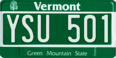 VT license plate YSU501