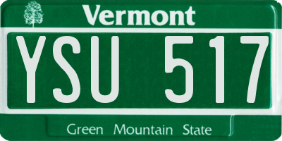 VT license plate YSU517