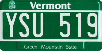 VT license plate YSU519