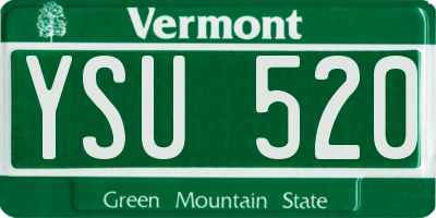 VT license plate YSU520