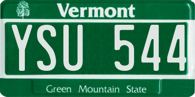 VT license plate YSU544