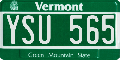 VT license plate YSU565