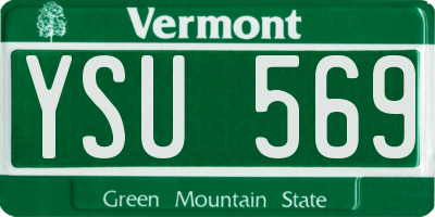 VT license plate YSU569