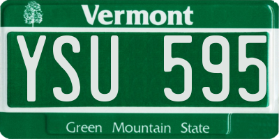 VT license plate YSU595