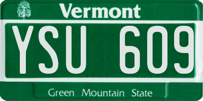 VT license plate YSU609