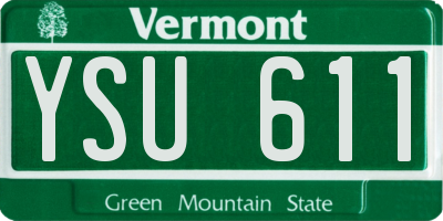 VT license plate YSU611