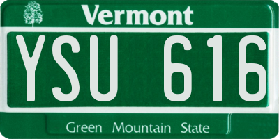 VT license plate YSU616
