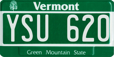 VT license plate YSU620