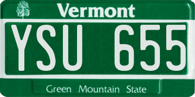 VT license plate YSU655