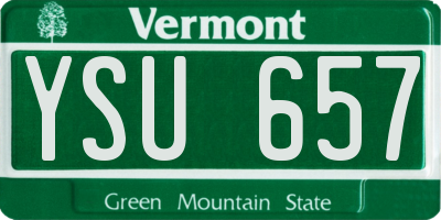 VT license plate YSU657
