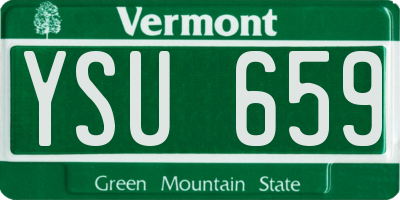 VT license plate YSU659