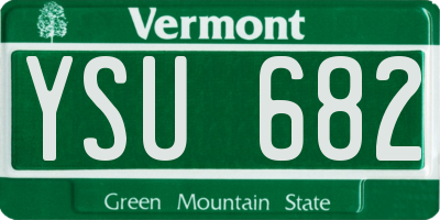 VT license plate YSU682
