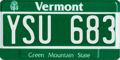 VT license plate YSU683