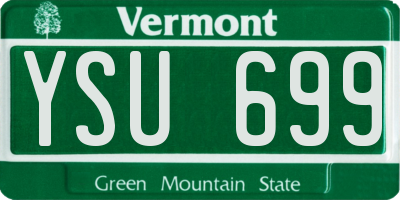 VT license plate YSU699
