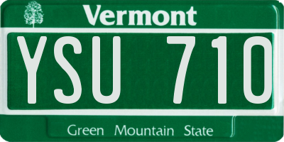 VT license plate YSU710