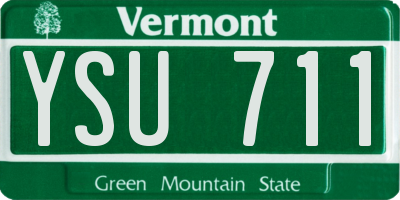 VT license plate YSU711