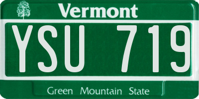 VT license plate YSU719