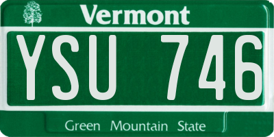 VT license plate YSU746