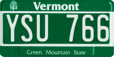 VT license plate YSU766