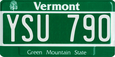 VT license plate YSU790