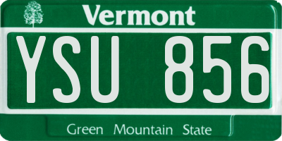 VT license plate YSU856