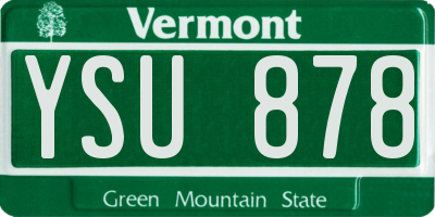 VT license plate YSU878