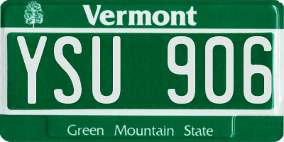 VT license plate YSU906