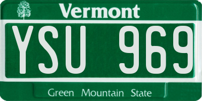VT license plate YSU969
