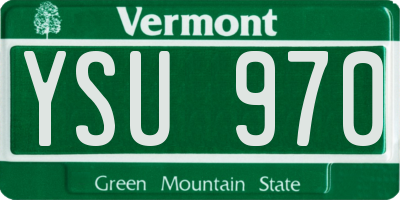 VT license plate YSU970